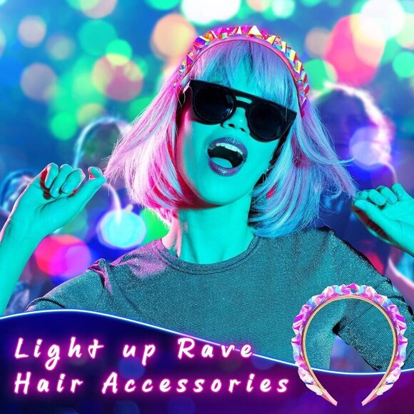 Glow in Dark LED Headband Light Up Hair Accessories for Parties Weddings main image 6